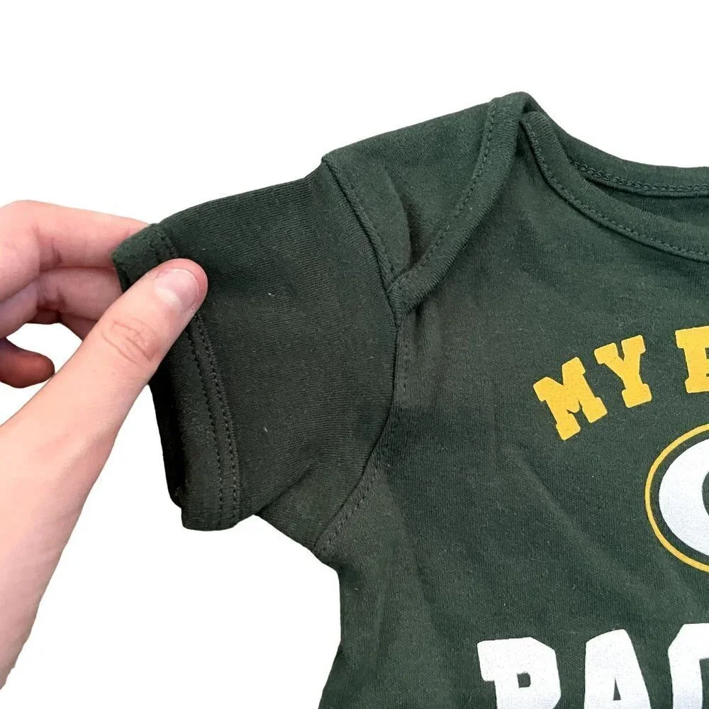 NWT NFL baby onesie my first packers tee greenbay NFL cotton green gold